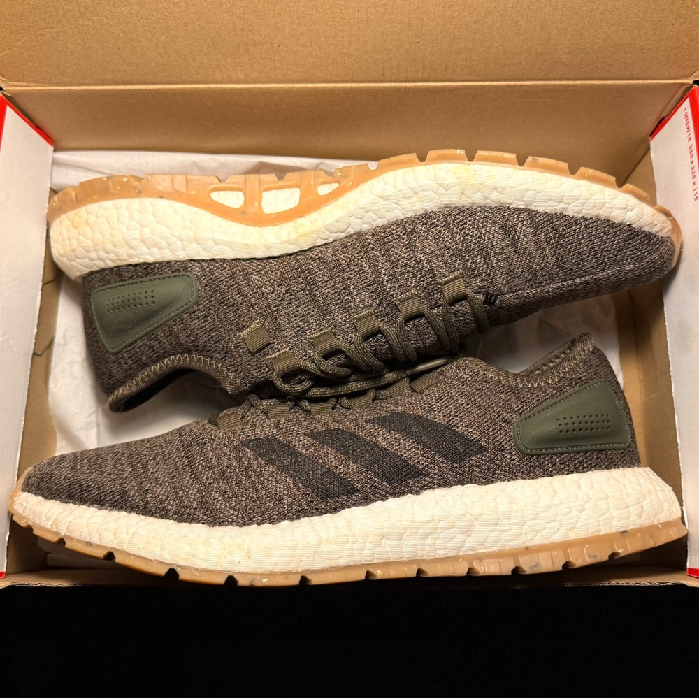 (Men’s 11.5) Adidas Pureboost ATR Trace Cargo running shoes - Picture 2 of 5
